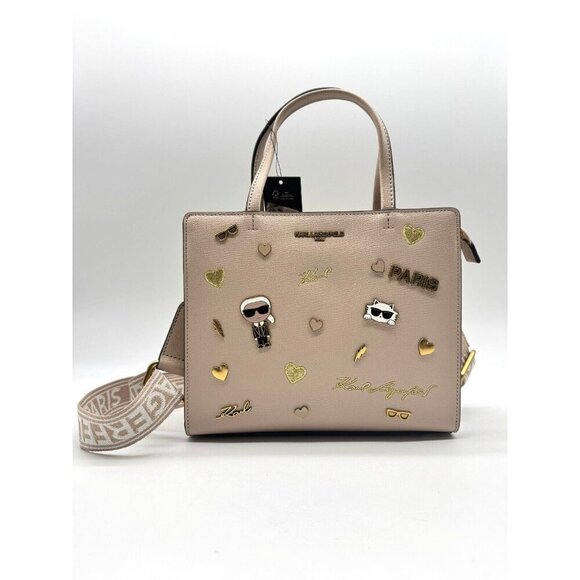 KARL LAGERFELD Paris Maybelle Characters small satchel crossbody - Shell / Beige - Picture 1 of 16